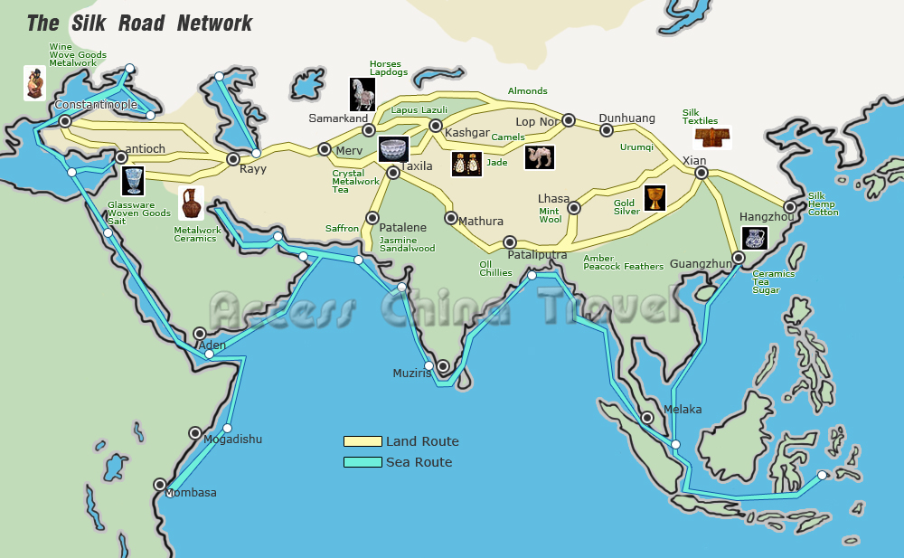 Tourist Map Of Silk Road