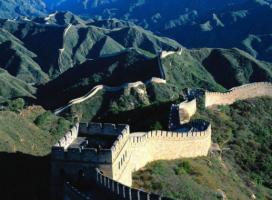 China Gansu Overhanging Great Wall