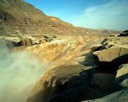 Shaanxi Yellow River Hukou Waterfalls Top Views