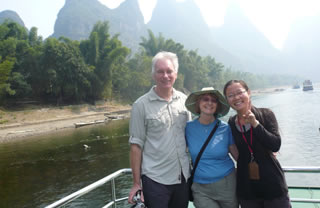 Emily and Clients on the Li River Emily and Clients on the Li Rivern