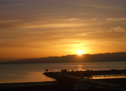 Sunset Scenery in Qinghai Lake