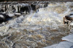 Shaanxi Yellow River Hukou Waterfalls Pouring 