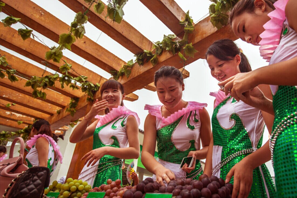 Taste Grapes on the Turpan Grape Festival